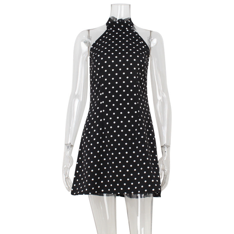 Freya Bennett | Polka Dot Halter Mini Dress For Women