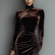 Vivienne Hartley | Elegant Velvet Maxi Races Dress For Women