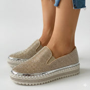 Chiara Bellini | Crystal Slip-On Loafers For Women