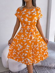 Ella Cooper | Leaf Print Summer Dress For Women