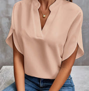 Lily Jones | Chiffon V-Neck Blouse For Women