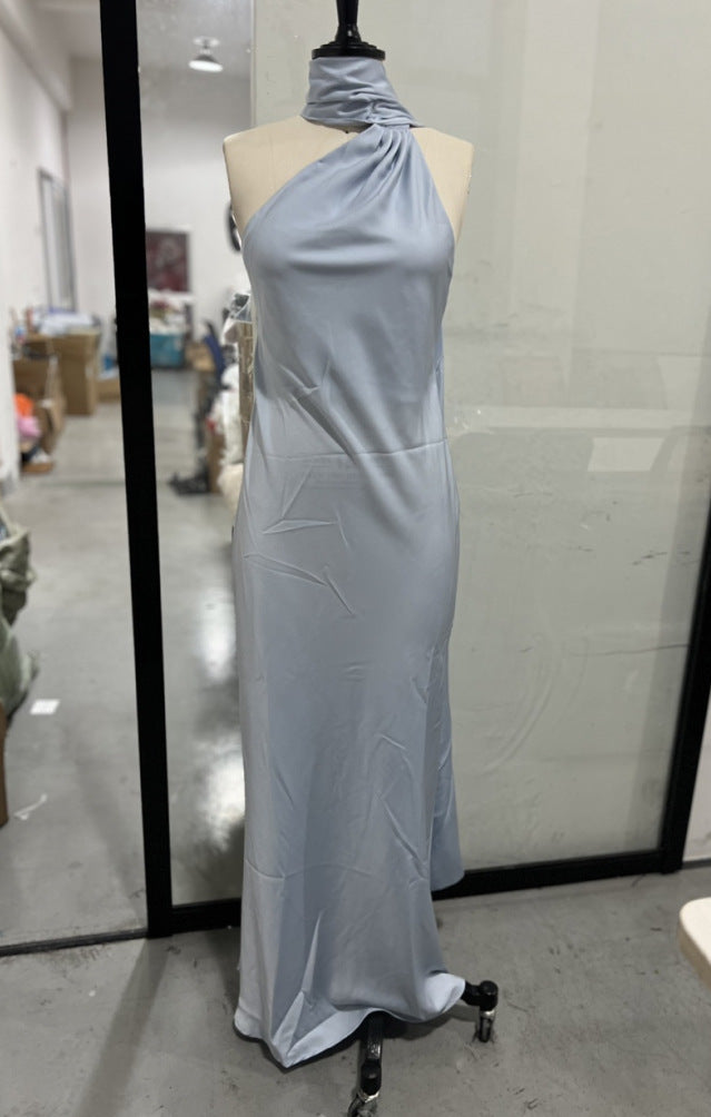 Georgia Mitchell | Satin Halter Maxi Dress For Women
