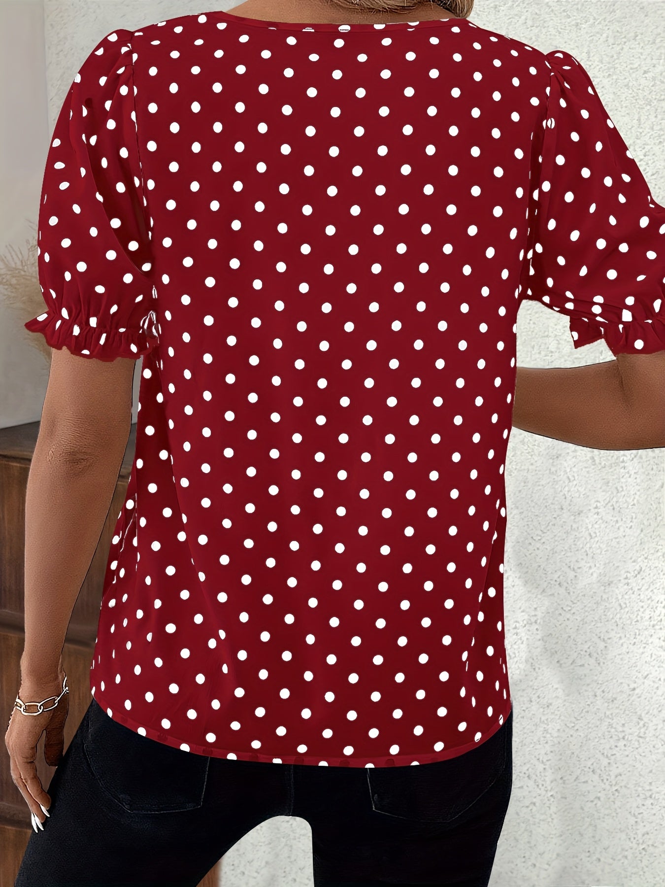 Bridget Fenwick | Color Block Blouse With Bubble Sleeves
