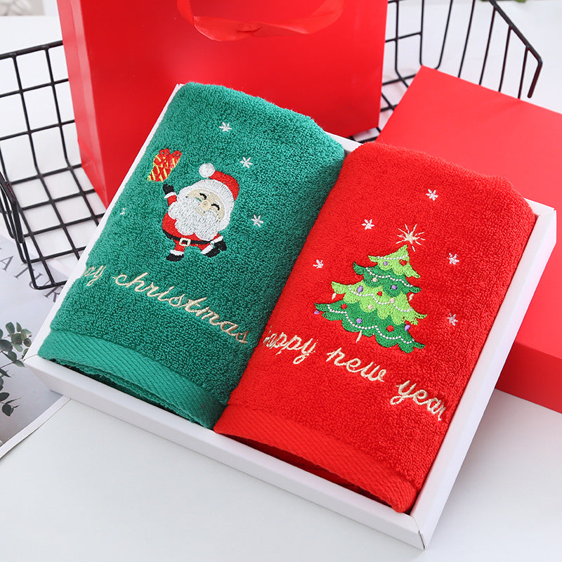 Jolly | Green & Red Santa Tree Christmas Towel Set Unisex