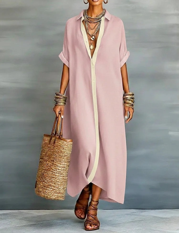 Elise Turner | Relaxed Lapel Maxi Dress For Women