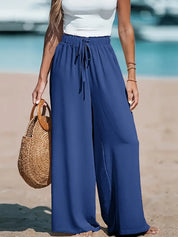 Elodie Thorne | High-Waisted Linen Look Trousers For Women