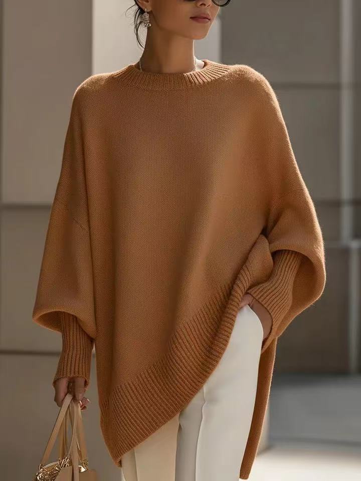 Emma Wilson | Oversized Knit Batwing Pullover Sweater For Women