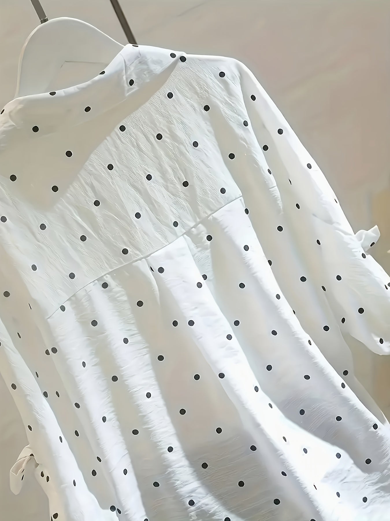 Lauren Fitzgerald | Polka Dot Blouse With Button Detail For Women