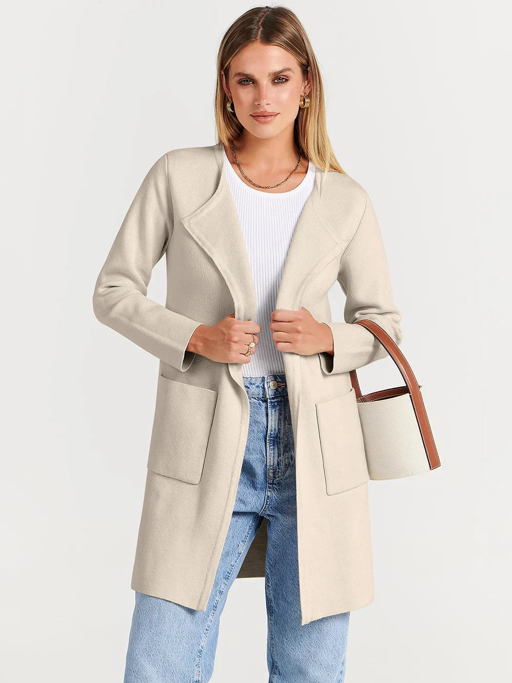 Camille Laurent | Elegant Longline Coat For Women
