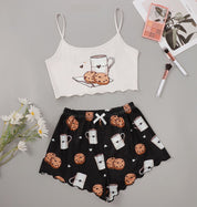 Chloe Merrick | Cookie Print Cami Pajama Set For Women