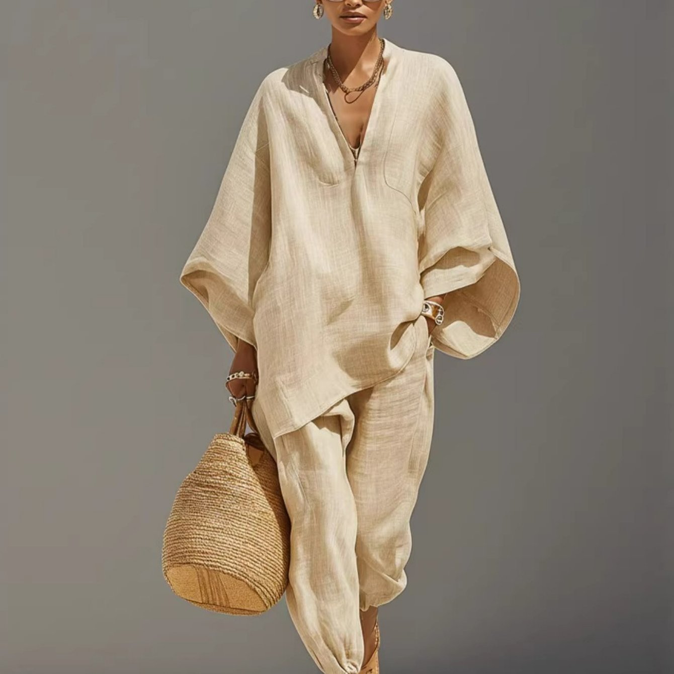 Cleo Fairhurst | Relaxed Batwing Two-Piece Set For Women