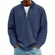 Liam Robertson | Ribbed Corduroy Quarter-Zip Sweatshirt For Men