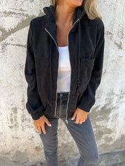 Léa Morel | Corduroy Hooded Jacket For Women