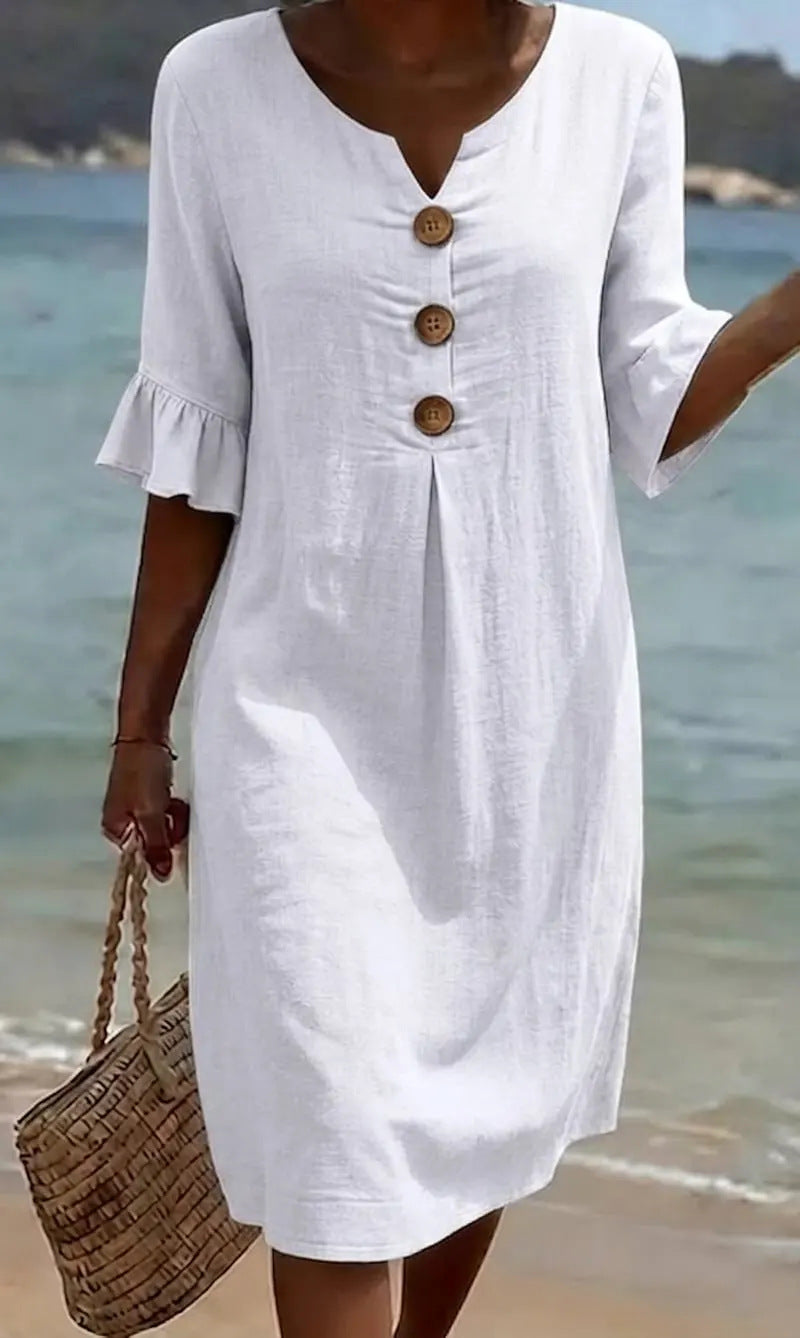 Beatrice Holloway | Relaxed Cotton Mini Dress For Women