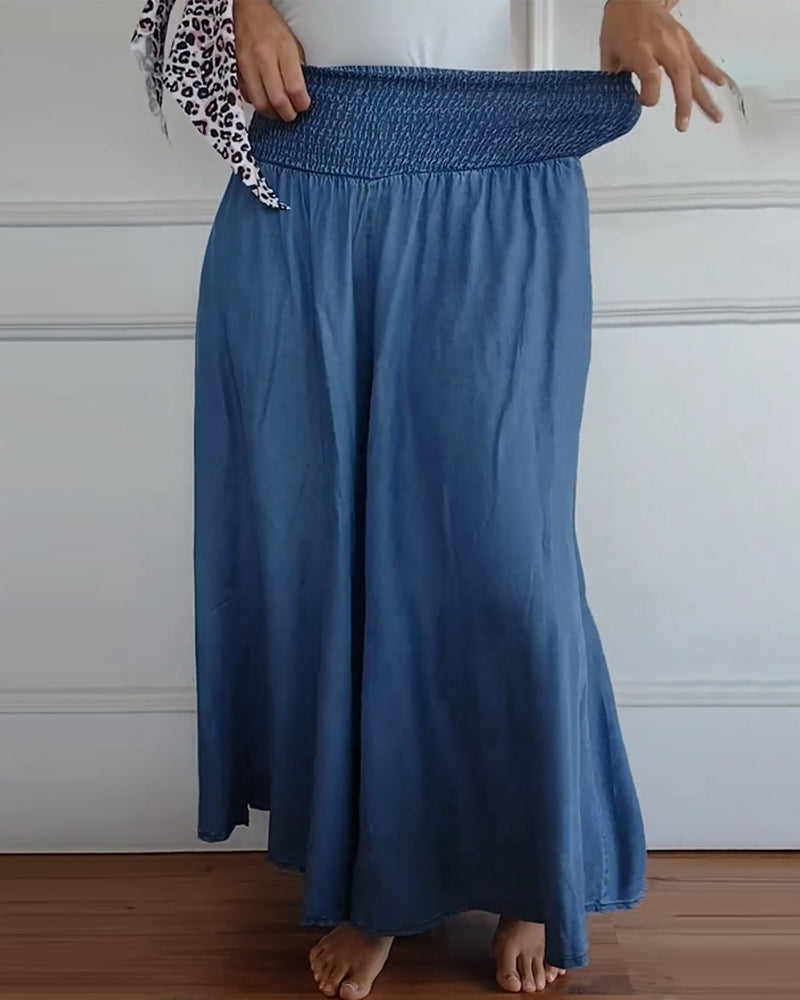 Beatrice Lonsdale | Linen Maxi Skirt With Elastic Waist For Women