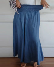 Beatrice Lonsdale | Linen Maxi Skirt With Elastic Waist For Women