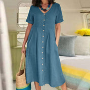 Olivia Cooper | Button-Front Summer Dress For Women