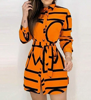Zoe Mitchell | Printed Button-Front Shirt Dress For Women