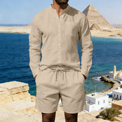Hugh Barrett | Linen Shirt And Shorts Set For Men