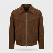 Marco DeLuca | Vintage Suede Zip Jacket with Tailored Modern Fit For Men
