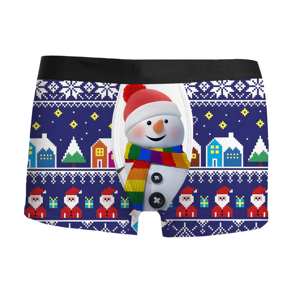 Tree Topper | Green Tree Print Christmas Underwear For Men