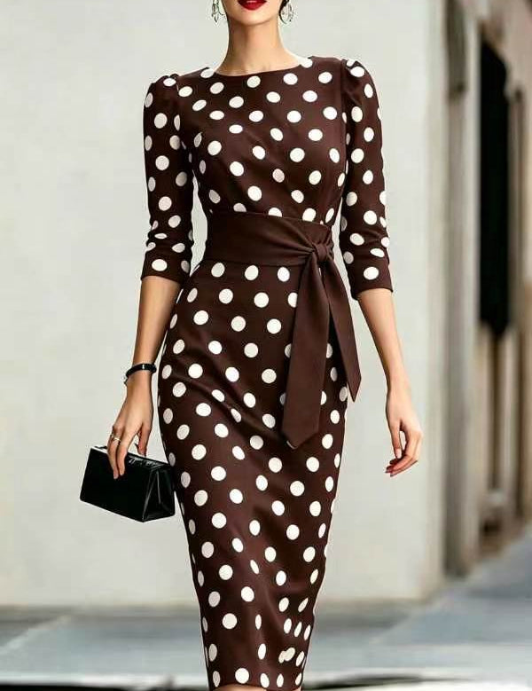 Ruby Turner | Polka Dot Midi Dress For Women