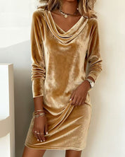 Ruby Thompson | Velvet Midi Cocktail Races Dress For Women