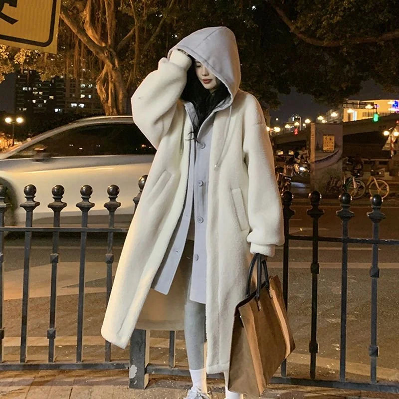 Charlotte Reid | Hooded Teddy Overcoat For Women