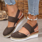 Harper Delaney | Braided Platform Wedge Sandals For Women