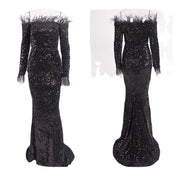 Amelia Sinclair | Off-Shoulder Sequin Mermaid Gown For Women