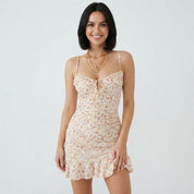 Eleanor Sheridan | Floral Summer Dress With Ruffle Hem For Women