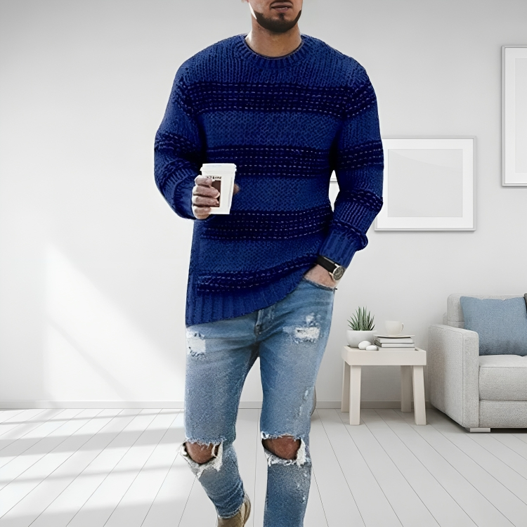 Lorenzo Vale | Textured Knit Sweater For Men