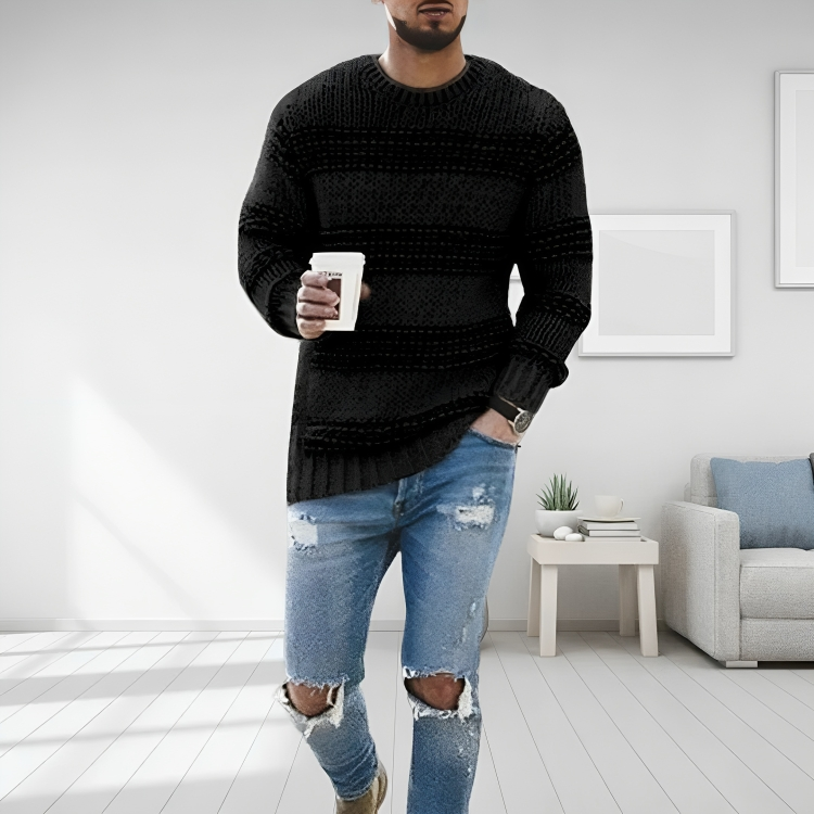 Lorenzo Vale | Textured Knit Sweater For Men