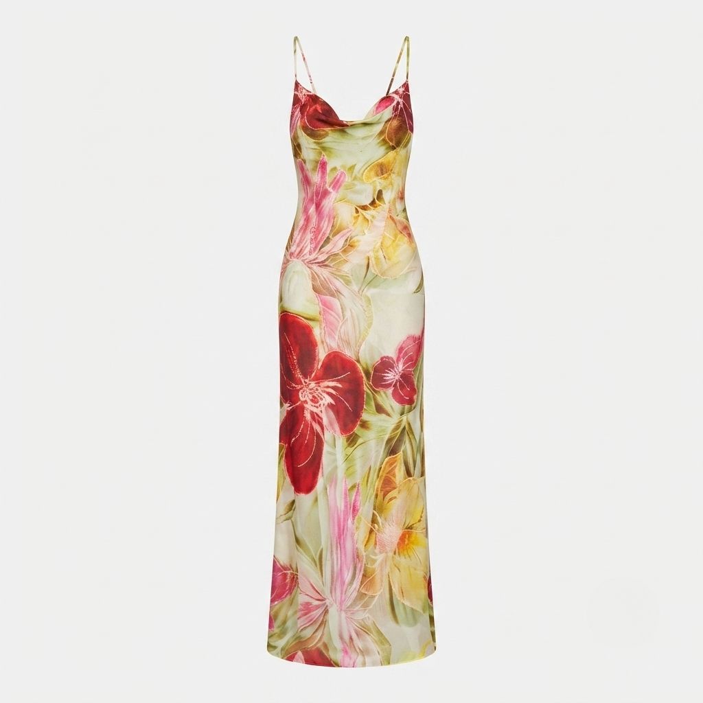 Elise Callahan | Floral Cowl Maxi Dress For Women