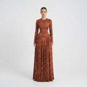 Elise Campbell | Printed Mesh Maxi Dress For Women