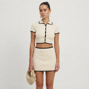 Elise Crompton | Contrast Trim Knit Co-ord Set For Women