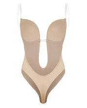 Elise Garnett | Nude Backless Plunge Shaping Bodysuit For Women