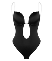 Elise Garnett | Nude Backless Plunge Shaping Bodysuit For Women
