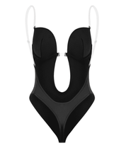 Elise Garnett | Nude Backless Plunge Shaping Bodysuit For Women