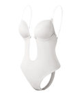 Elise Garnett | Nude Backless Plunge Shaping Bodysuit For Women