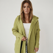 Elise Thornton | Oversized Hooded Knit Cardigan For Women