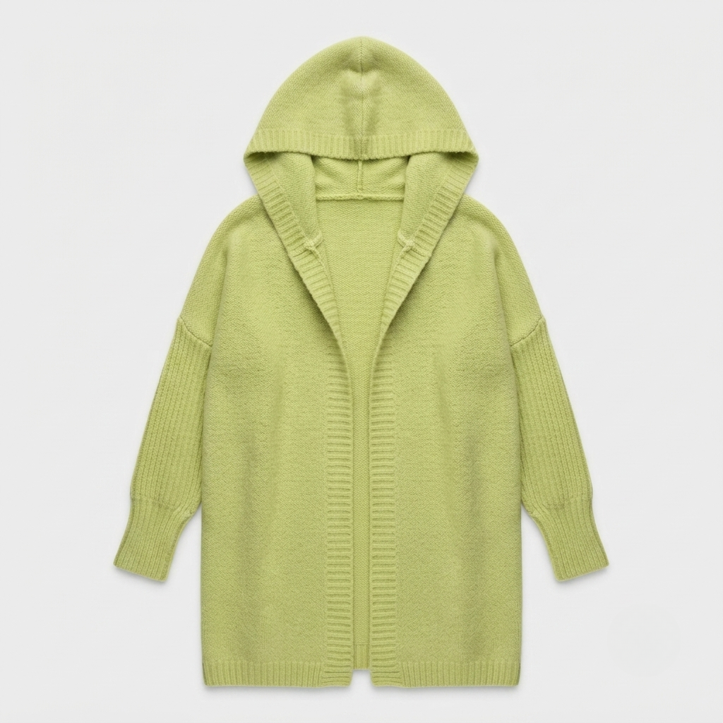 Elise Thornton | Oversized Hooded Knit Cardigan For Women