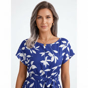 Ella Cooper | Leaf Print Summer Dress For Women