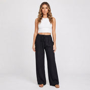 Elsie Coleman | Linen Blend Wide-Leg Trousers For Women