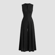 Emma White | Sleeveless Wide-Leg Zip Jumpsuit For Women