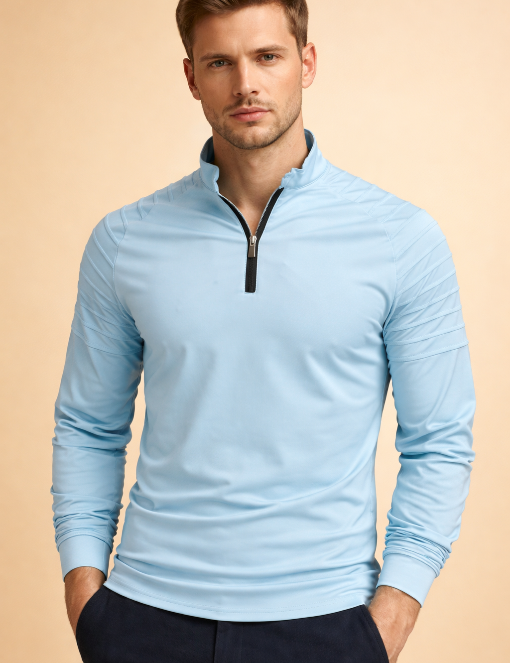 Marco Bellini | Performance Zip Neck Long Sleeve For Men