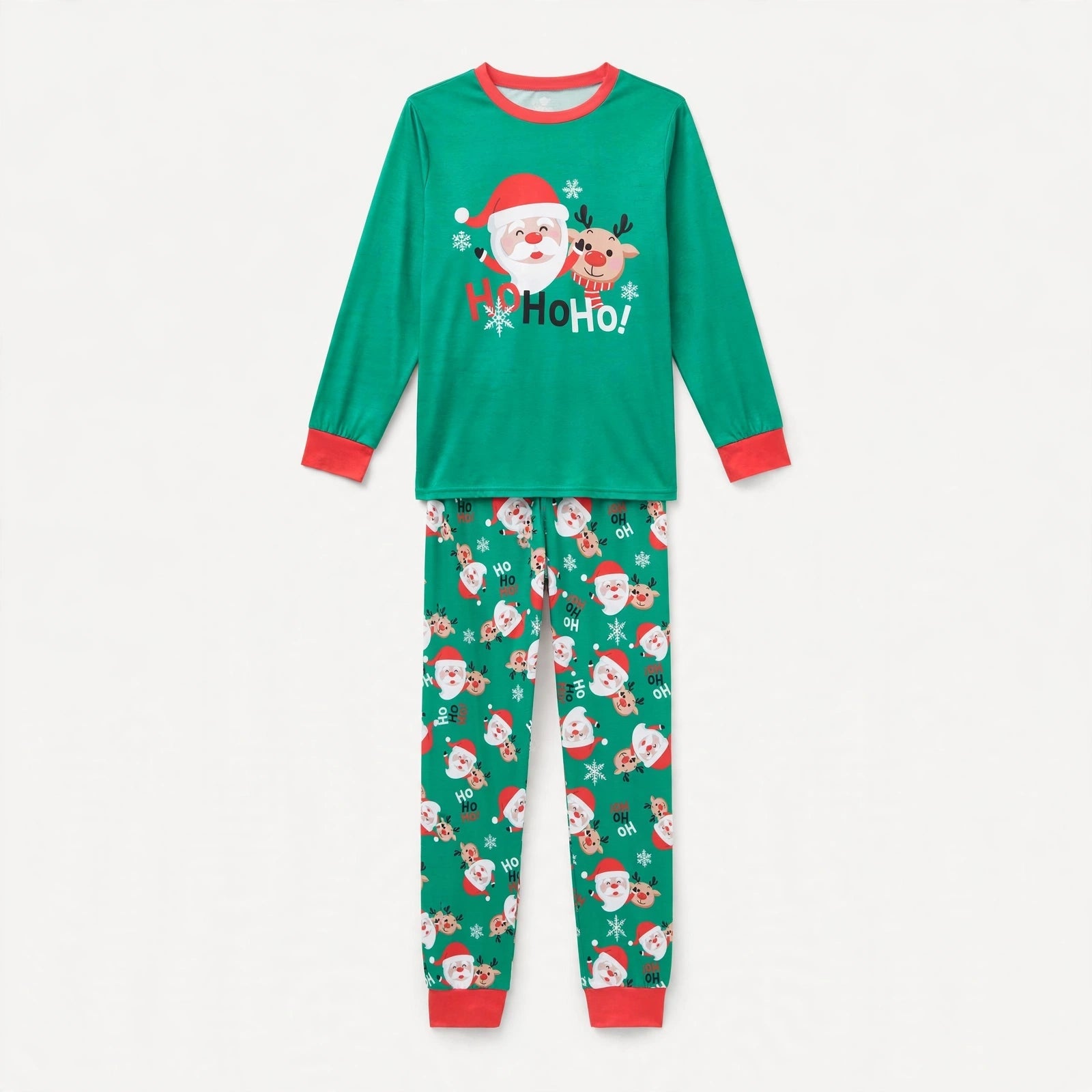 evergreen-green-santa-print-christmas-pyjamas-unisex-family-green-02.webp
