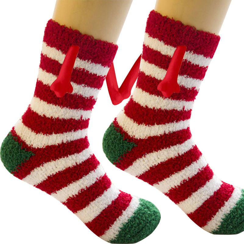 Ember | Red Santa Magnetic Christmas Socks Unisex & Couples