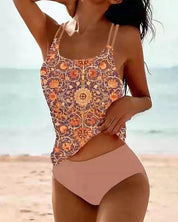 Grazia Rivham | Printed High Waist Tankini Set For Women