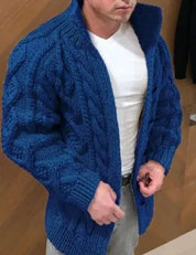 Leonardo Voss | Chunky Knit Zip Cardigan For Men